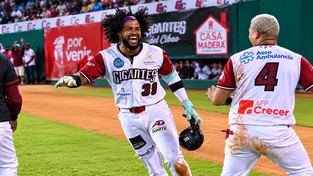 Gigantes del Cibao dejan en el terreno a los Toros en emocionante definición de 10 entradas