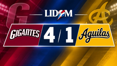 Marcador LIDOM_ Gigantes 4, Águilas 1